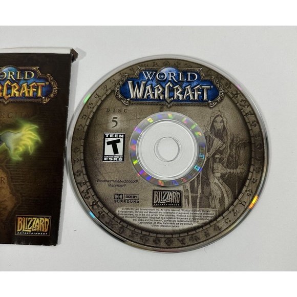 World Of Warcraft Original PC Game Blizzard (2004) Disc #5 Only Paper Sleeve - Picture 3 of 6